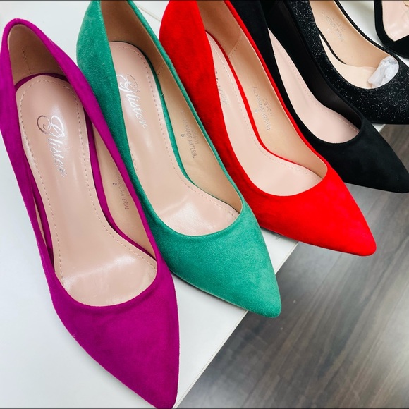 Shoes - Fuchsia suede pump
